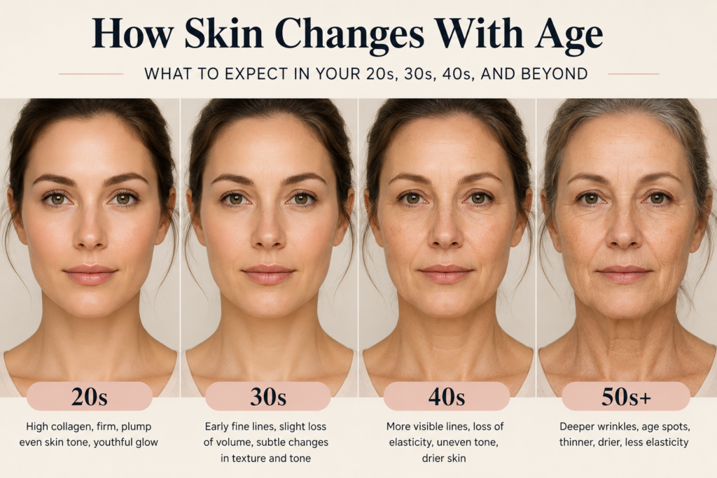 how skin changes with age